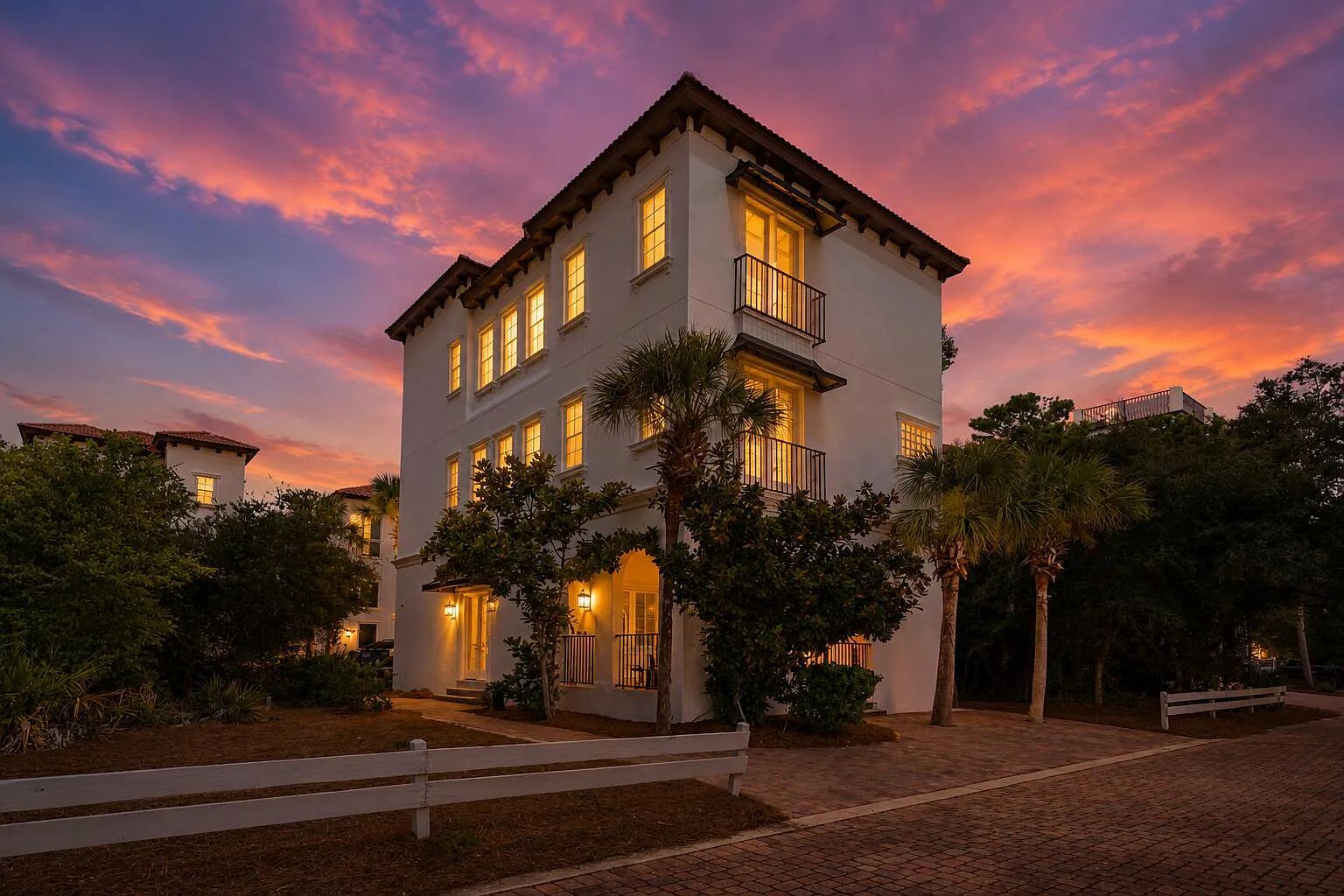 Casa Sunset Spritz exterior at sunset